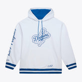 Los Angeles Dodgers Cooperstown Collection Fleece Hoodie - White | Mitchell & Ness