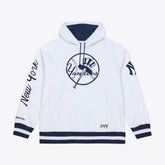 New York Yankees Cooperstown Collection Fleece Hoodie - White | Mitchell & Ness