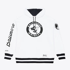 Baltimore Orioles Cooperstown Collection Fleece Hoodie - White | Mitchell & Ness