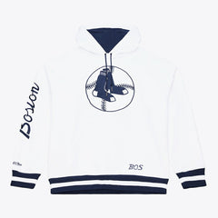 Boston Red Sox Cooperstown Collection Fleece Hoodie - White | Mitchell & Ness