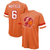 Baker Mayfield Tampa Bay Buccaneers Majestic Threads Oversized T-Shirt - Orange for sale