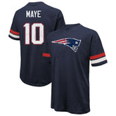 Drake Maye New England Patriots Majestic Threads Oversized T-Shirt - Navy discount