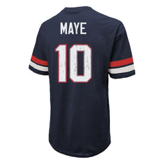 Drake Maye New England Patriots Majestic Threads Oversized T-Shirt - Navy discount