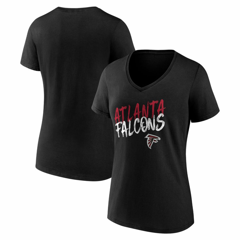 Atlanta Falcons Women's Hustle V-Neck T-Shirt - Black outlet