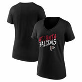Atlanta Falcons Women's Hustle V-Neck T-Shirt - Black outlet