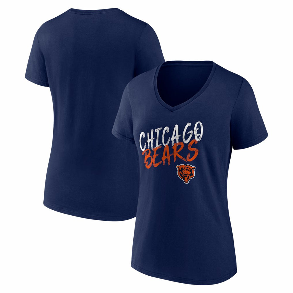 Chicago Bears Women's Hustle V-Neck T-Shirt - Navy sale