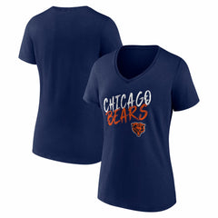 Chicago Bears Women's Hustle V-Neck T-Shirt - Navy sale