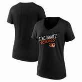 Cincinnati Bengals Women's Hustle V-Neck T-Shirt - Black sale