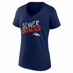 Denver Broncos Women's Hustle V-Neck T-Shirt - Navy outlet