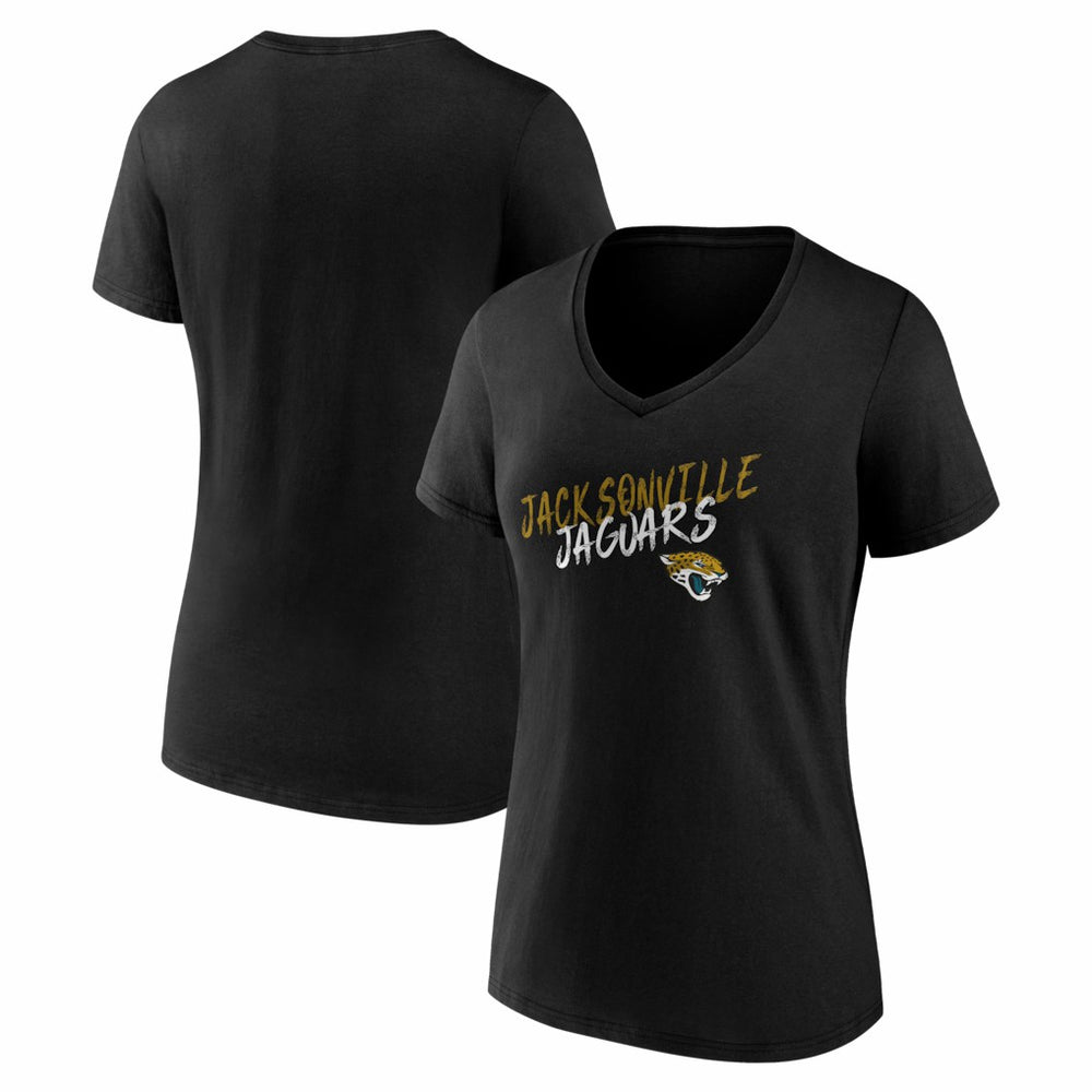 Jacksonville Jaguars Women's Hustle V-Neck T-Shirt - Black outlet