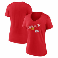 Kansas City Chiefs Women's Hustle V-Neck T-Shirt - Red discount