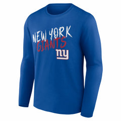 New York Giants Hustle Long Sleeve T-Shirt - Royal for sale