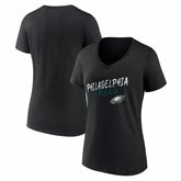 Philadelphia Eagles Women's Hustle V-Neck T-Shirt - Black sale