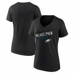Philadelphia Eagles Women's Hustle V-Neck T-Shirt - Black sale