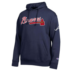 Atlanta Braves Champion All Star Wordmark Hoodie - Navy