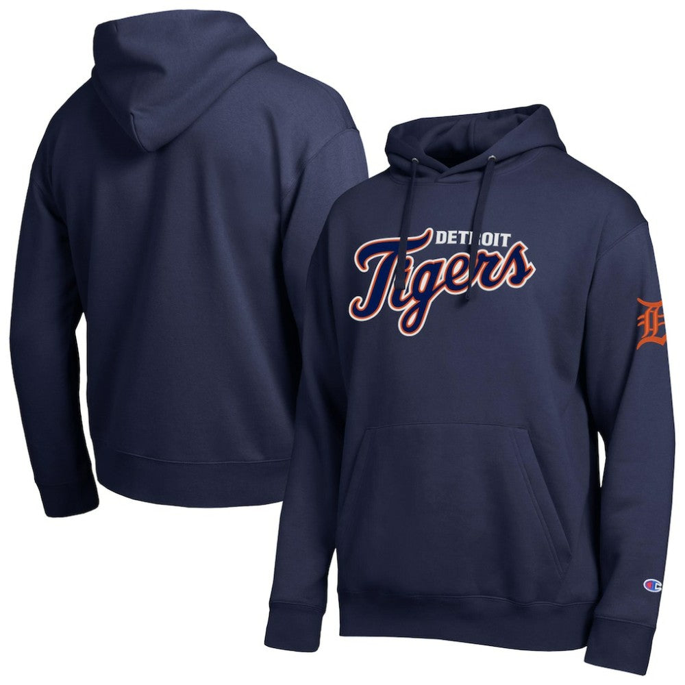 Detroit Tigers Champion All Star Wordmark Hoodie - Navy
