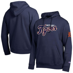 Detroit Tigers Champion All Star Wordmark Hoodie - Navy