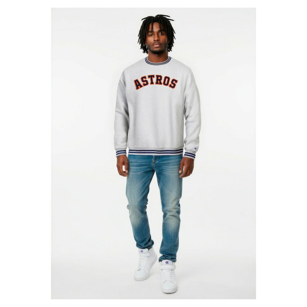 Houston Astros Champion Reverse Weave Sweatshirt - Heather Gray