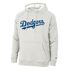 Los Angeles Dodgers Champion Triumph Tri-Blend Raglan Hoodie - Heathered Core Ultra Light Grey