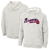 Atlanta Braves Champion Triumph Tri-Blend Raglan Hoodie - Heathered Core Ultra Light Grey
