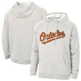 Baltimore Orioles Champion Triumph Tri-Blend Raglan Hoodie - Heathered Core Ultra Light Grey