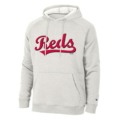 Cincinnati Reds Champion Triumph Tri-Blend Raglan Hoodie - Heathered Core Ultra Light Grey