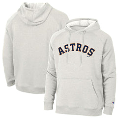 Houston Astros Champion Triumph Tri-Blend Raglan Hoodie - Heathered Core Ultra Light Grey