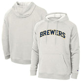 Milwaukee Brewers Champion Triumph Tri-Blend Raglan Hoodie - Heathered Core Ultra Light Grey