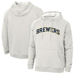 Milwaukee Brewers Champion Triumph Tri-Blend Raglan Hoodie - Heathered Core Ultra Light Grey