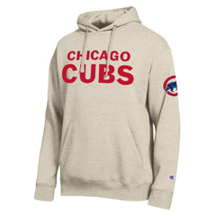 Chicago Cubs Champion All Star Chenille Patch Hoodie - Oatmeal