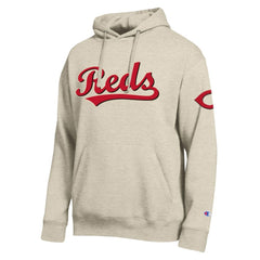 Cincinnati Reds Champion All Star Chenille Patch Hoodie - Oatmeal