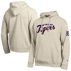 Detroit Tigers Champion All Star Chenille Patch Hoodie - Oatmeal