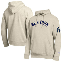 New York Yankees Champion All Star Chenille Patch Hoodie - Oatmeal