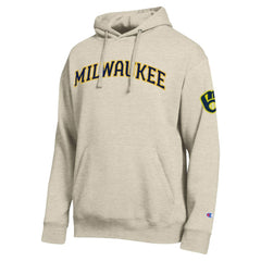 Milwaukee Brewers Champion All Star Chenille Patch Hoodie - Oatmeal