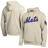 New York Mets Champion All Star Chenille Patch Hoodie - Oatmeal