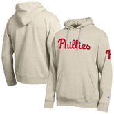 Philadelphia Phillies Champion All Star Chenille Patch Hoodie - Oatmeal