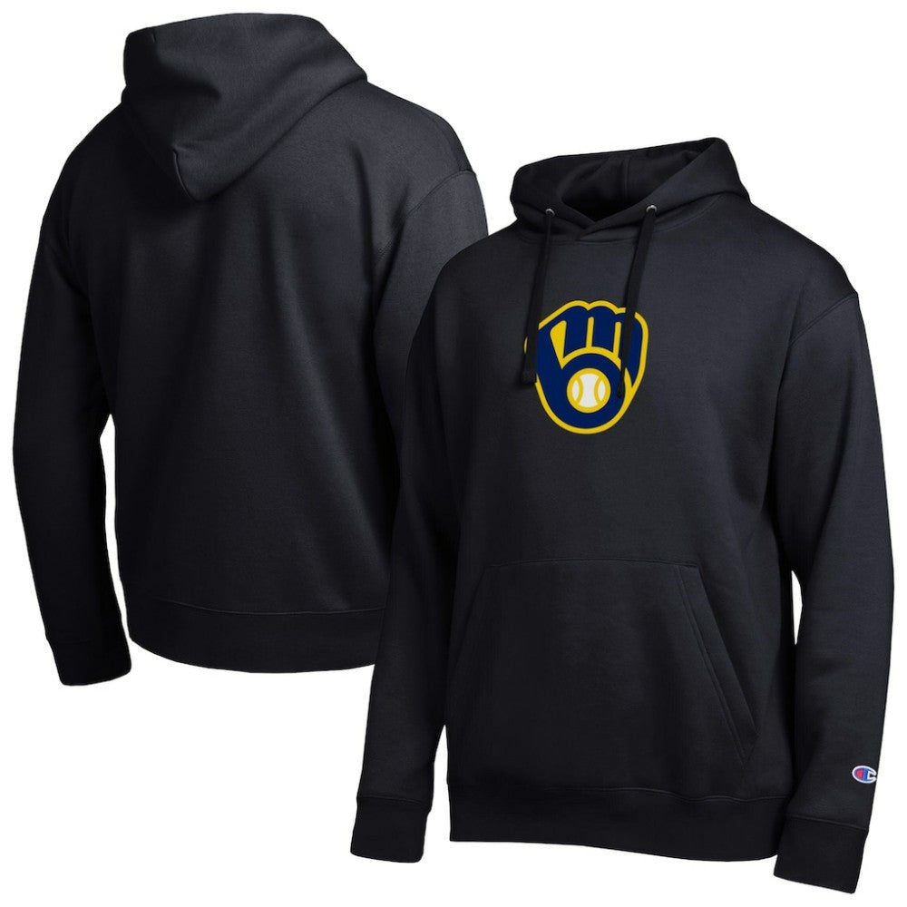 Milwaukee Brewers Champion All Star Embroidered Logo Hoodie - Black