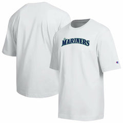 Seattle Mariners Champion All Star Arched Chenille Wordmark T-Shirt - White