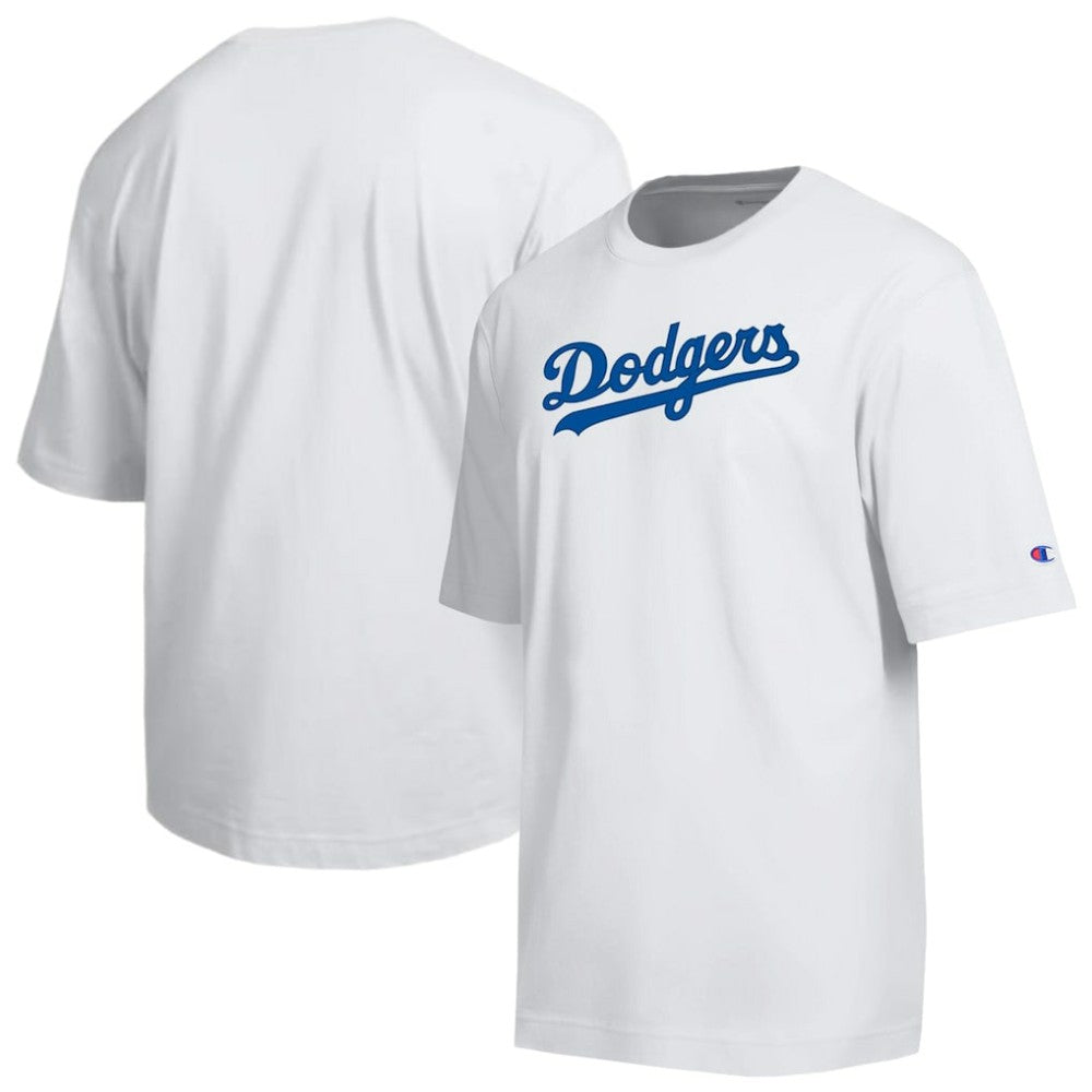 Los Angeles Dodgers Champion All Star Arched Chenille Wordmark T-Shirt - White