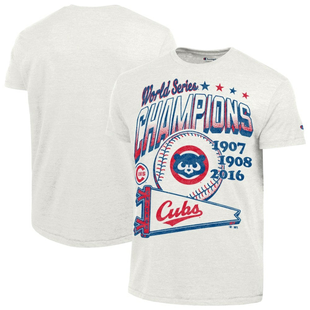 Chicago Cubs Champion Winning Tradition Cooperstown Tri-Blend T-Shirt - White