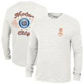 Detroit Tigers Champion Cooperstown Winning Tradition Tri-Blend Long Sleeve T-Shirt - White