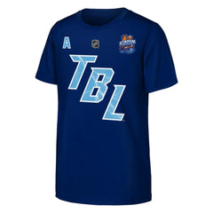 Nikita Kucherov Tampa Bay Lightning Fanatics Youth Alternate Captain 2026 Stadium Series T-Shirt Blue