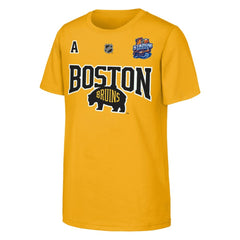David Pastrnak Boston Bruins Fanatics Youth Alternate Captain 2026 Stadium Series T-Shirt Gold
