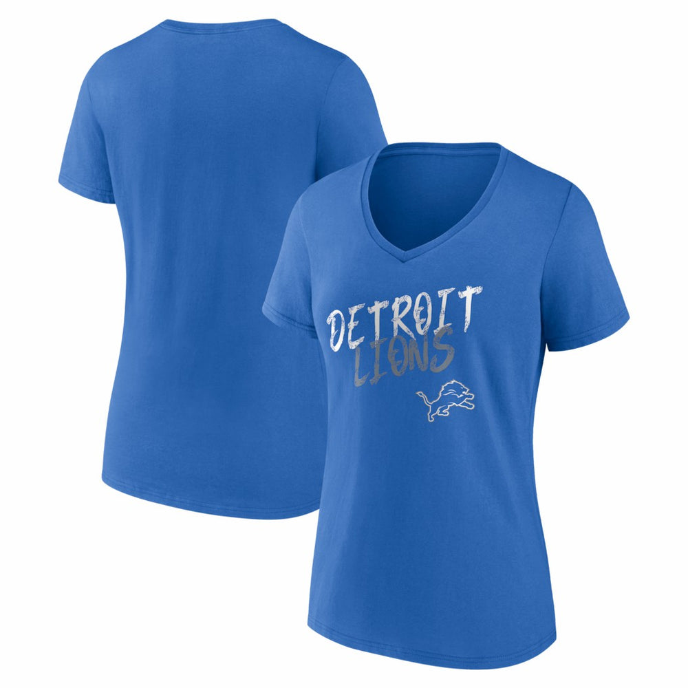 Detroit Lions Women's Hustle V-Neck T-Shirt - Blue online