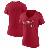 San Francisco 49ers Women's Hustle V-Neck T-Shirt - Scarlet online