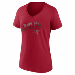Tampa Bay Buccaneers Women's Hustle V-Neck T-Shirt - Red outlet