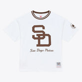 San Diego Padres Cooperstown Collection Arctic T-Shirt - White | Mitchell & Ness