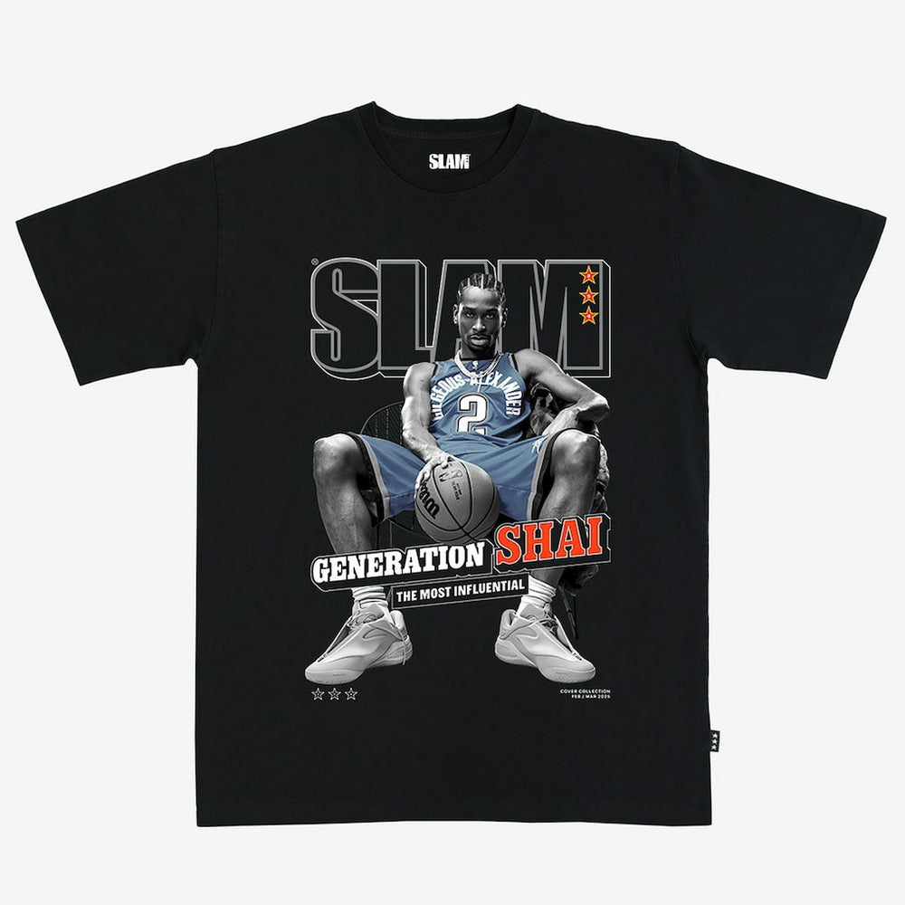 Shai Gilgeous-Alexander Oklahoma City Thunder Unisex SLAM Cover T-Shirt - Black on sale