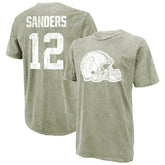 Shedeur Sanders Cleveland Browns Majestic Threads Mineral Wash Name & Number T-Shirt - Moss Green sale