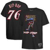 Philadelphia 76ers Youth Hip Hop T-Shirt - Black | Mitchell & Ness for sale